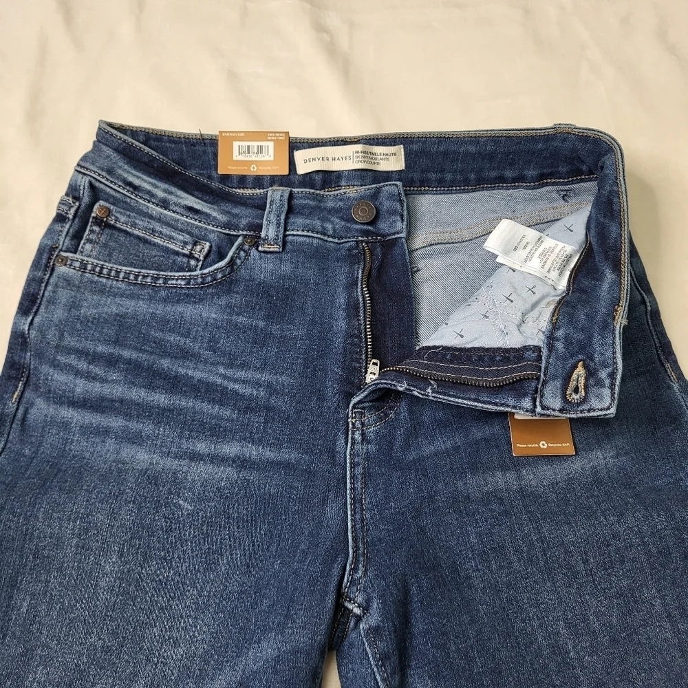 Denver Hayes High Rise Skinny Crop Blue Women's Jeans. Size 10 - Picture 7 of 12
